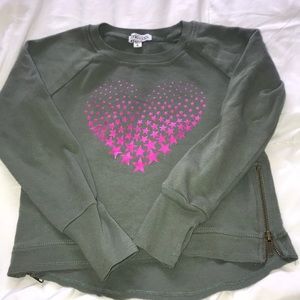 Girls Green and pick trendy sweater/top